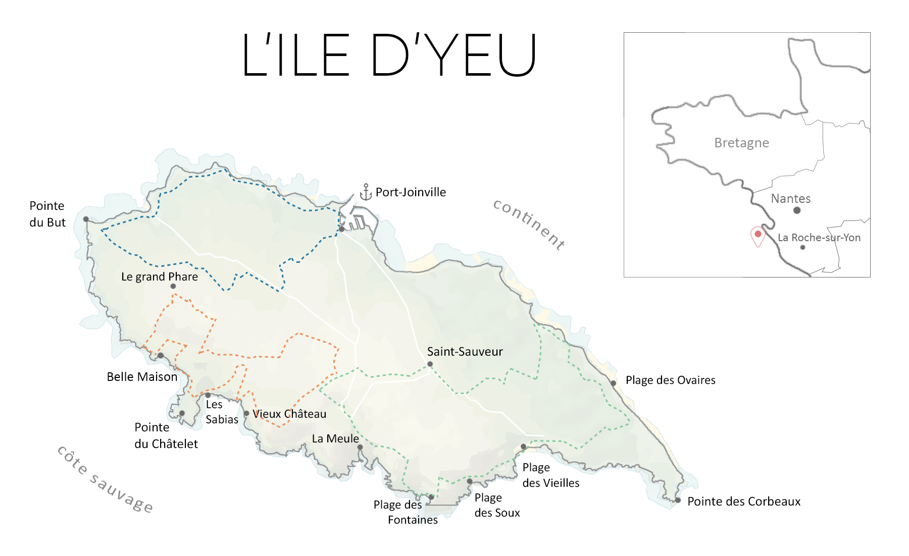 Carte Ile d'Yeu